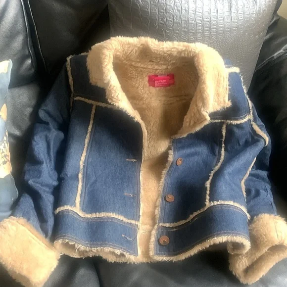 Vintage Sherpa Denim & Fleece Jacket - Picture 8 of 9
